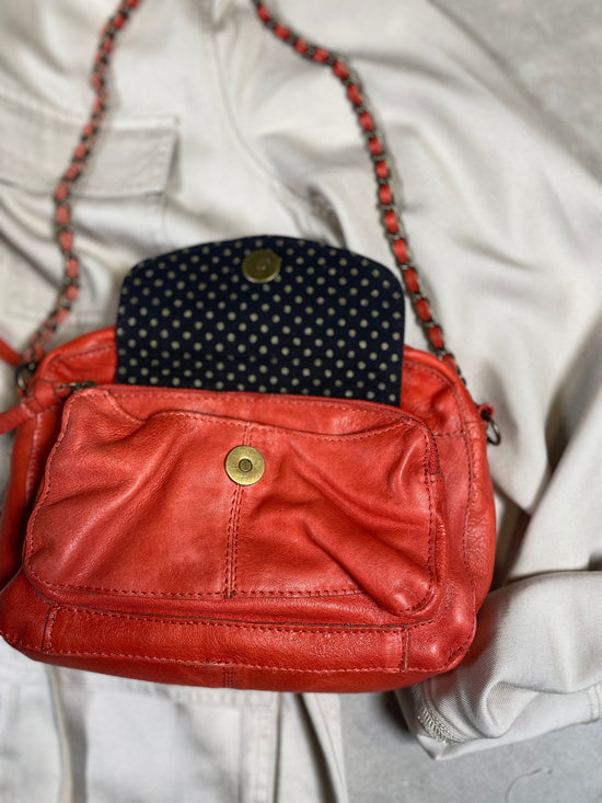 Pcnaina Leather Cross Body Pink Coral