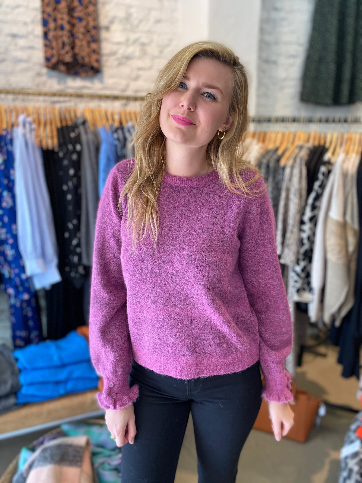 Slfsia Juma Long Sleeve Knit O Neck