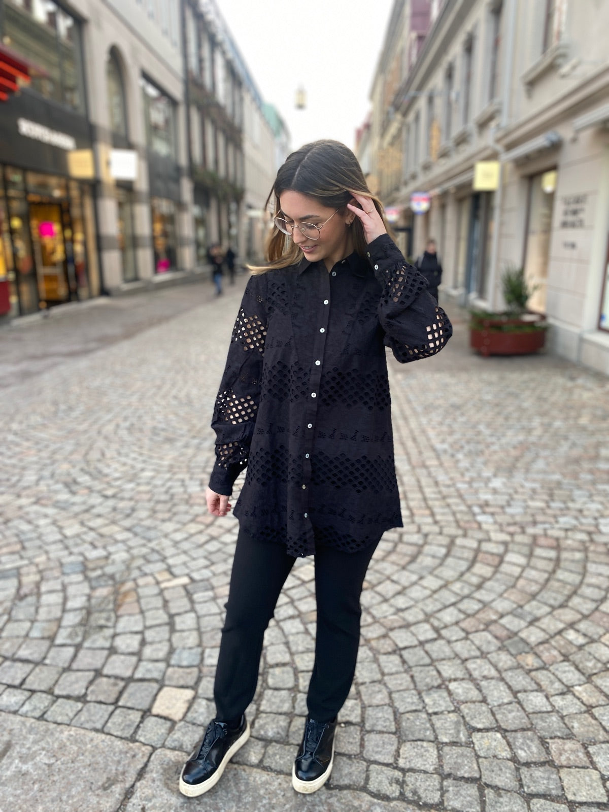 Yashamalla Long Sleeve Long Shirt Black